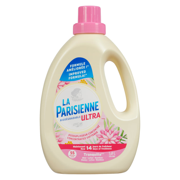 La Parisienne Assouplisseur Concentré Biodégradable Ultra Tranquilia 55 Brassées, 1.49 L