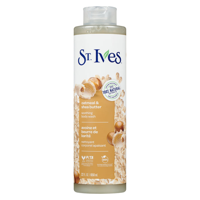 St. Ives Nettoyant Corporel Apaisant Avoine et Beurre de Karité, 650 ml