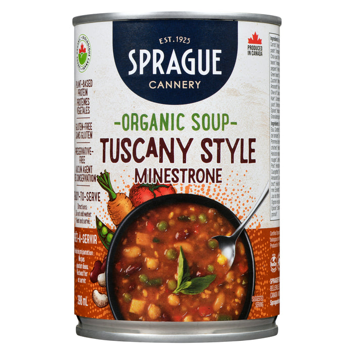 Sprague Tuscany Style Minestrone Organic Soup, 398 ml