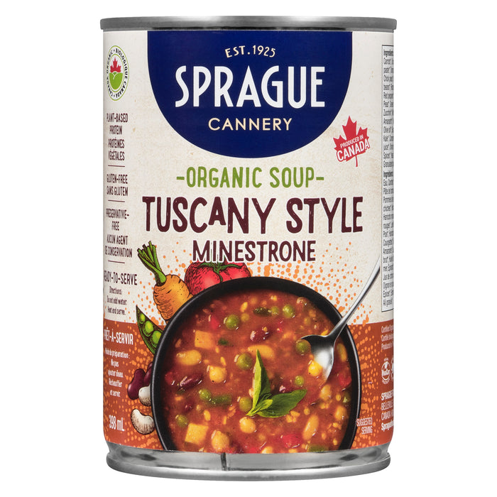 Sprague Soupe Biologique Minestrone à la Toscane, 398-ml