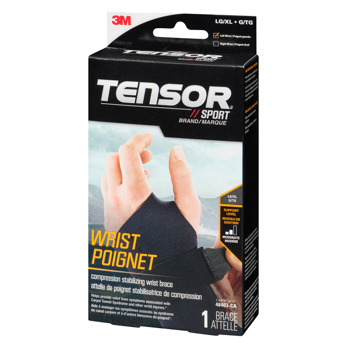 Tensor Sport Attelle de Poignet Stabilisatrice de Compression Poignet Gauche, G/TG