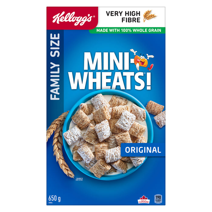 Mini-Wheats! Céréales Originale Format Familial, 650-g