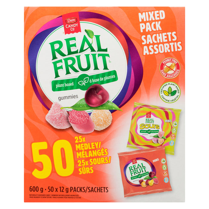 Dare Realfruit Gummies Mixed Pack - 50 Pack, 600 g