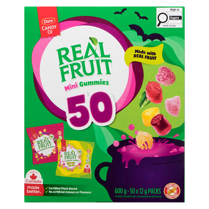 Assortiment de bonbons gélifiés Dare vrais fruits, emb. de 50, 600 g