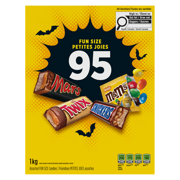 Mars Canada Assorted Fun Size Candies, 5 Fun Size, 1 kg
