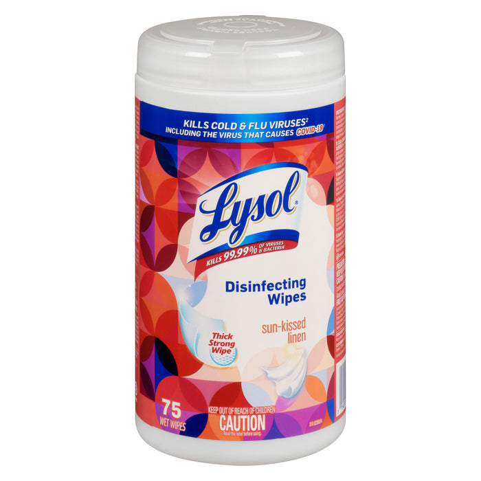 Lingettes désinfectantes au parfum linge ensoleillé Lysol - emballage de 80