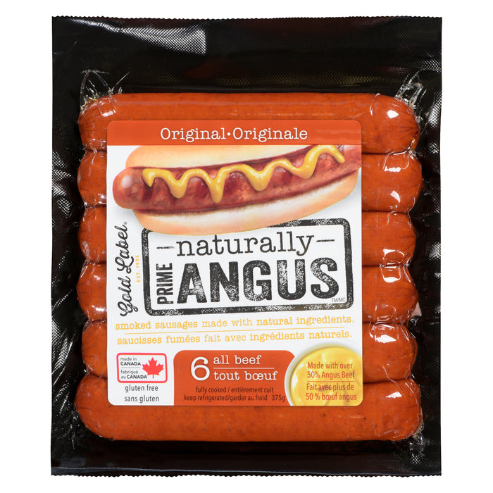 Saucisses fumées Angus de première qualité classique Gold Label - 375 g