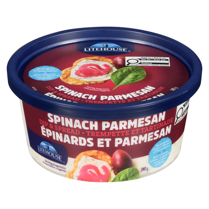 Trempette/tartinade épinards et parmesan Litehouse, 340 g