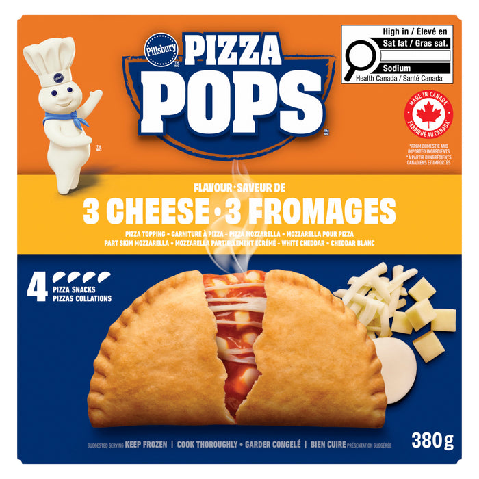 Pizzas collations au pepperoni et au bacon de Pillsbury, emballage de 4, 380g
