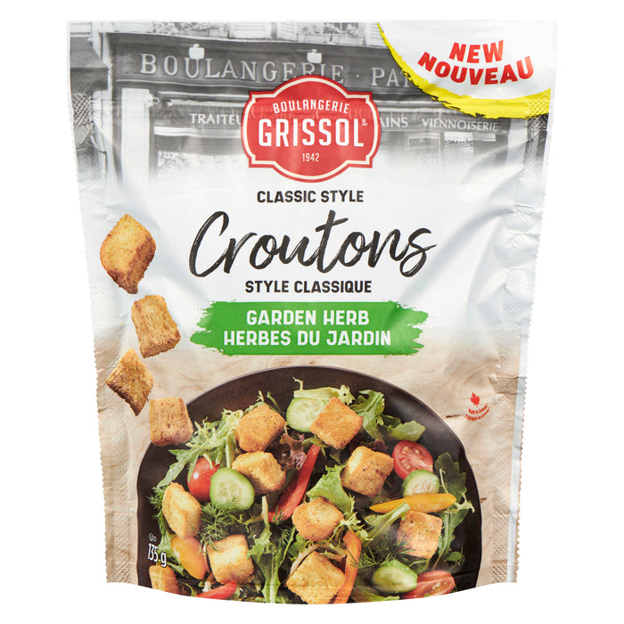 Croûtons de style classique aux herbes du jardin Boulangerie Grissol, 135 g
