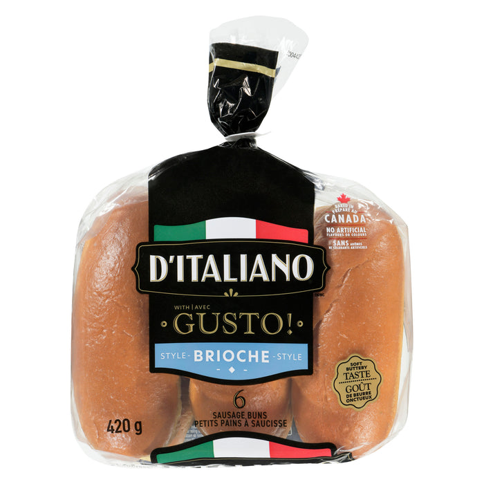 D'italiano Brioche Style Sausage Buns, 6-Pack, 420-g