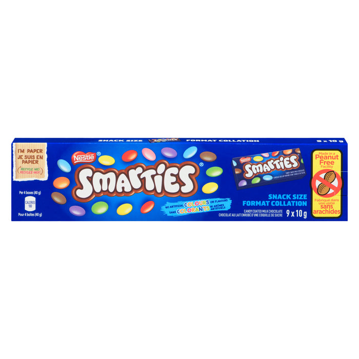 Collations Smarties de Nestlé, emballage de 9