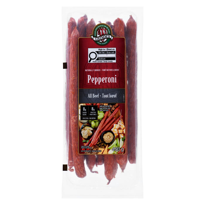 Grimm's Fine Foods Pepperoni Tout Bœuf, 450 g