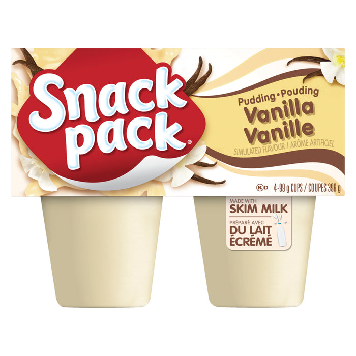 Snack Pack Vanilla Pudding, 4-Pack, 396 g