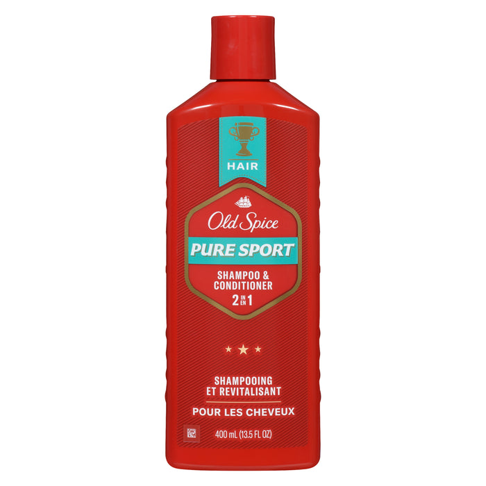 Old Spice Pure Sport 2-in-1 Shampoo and Conditioner, 400-ml