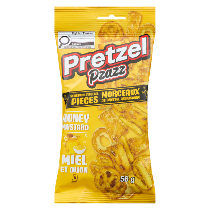Pretzel Pzazz Morceaux de Bretzel Assaisonné Miel et Dijon, 56-g
