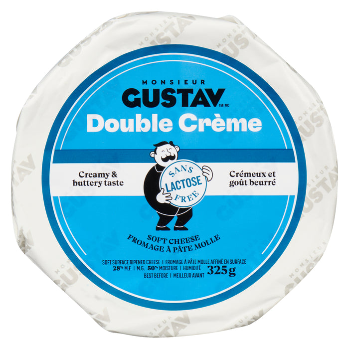 Monsieur Gustav Fromage à Pâte Molle Affiné en Surface Double Crème 28% M.G., 325 g