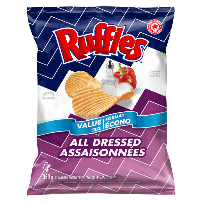 Croustilles ondulées assaisonnées Ruffles, 350 g