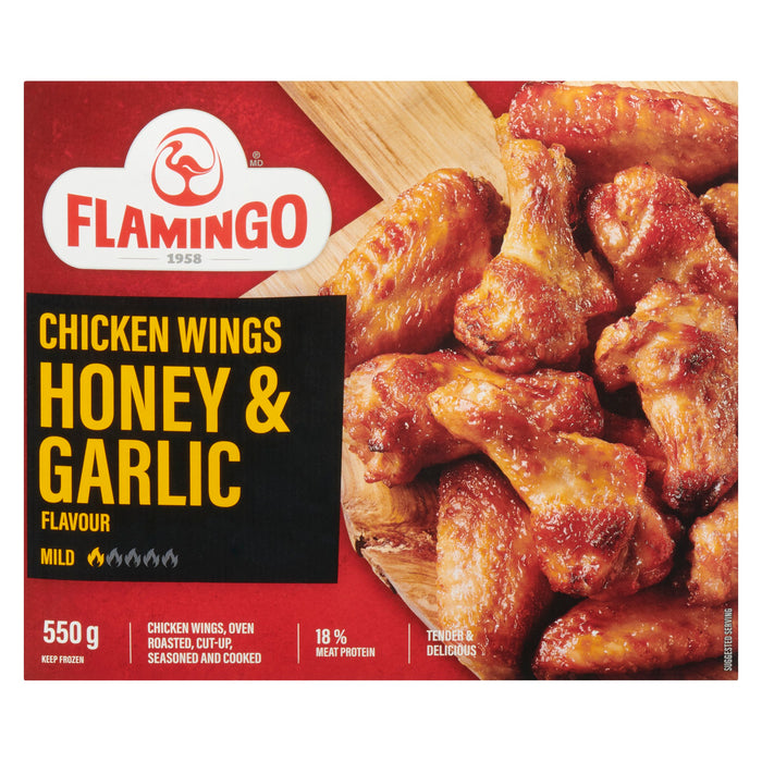 Flamingo Chicken Wings Honey & Garlic Flavour Mild 550 g