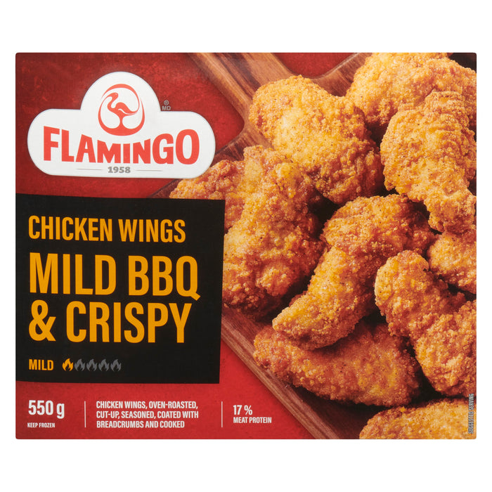 Flamingo Mild BBQ & Crispy Chicken Wings, 550-g