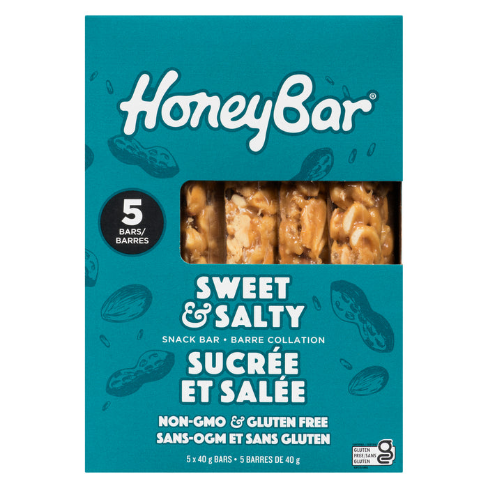 HoneyBar Sweet & Salty Snack Bar, 5-Pack, 200-g
