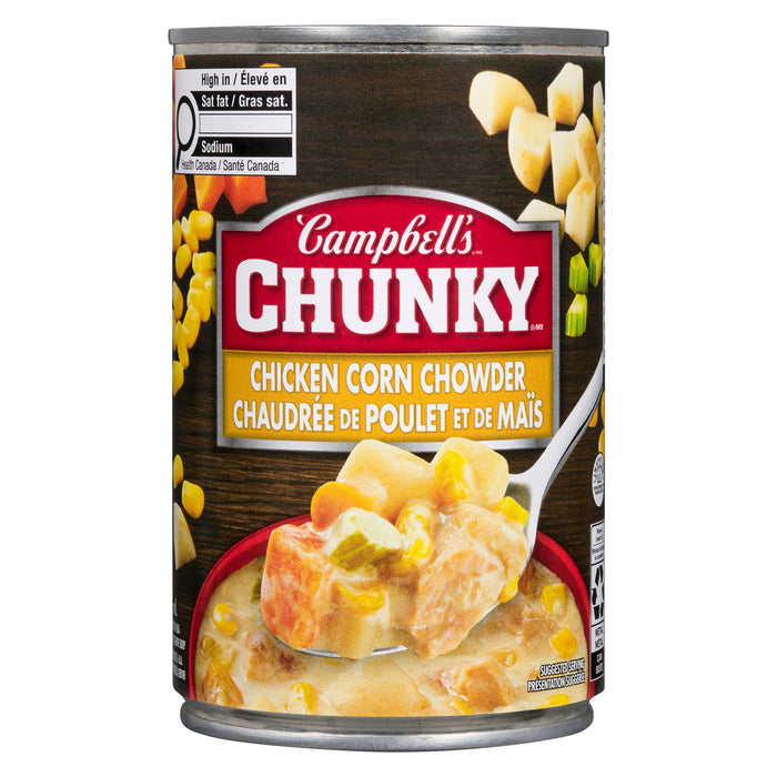 Campbell's Chunky Chicken Corn Chowder Ready to Serve Soup, 515-ml
