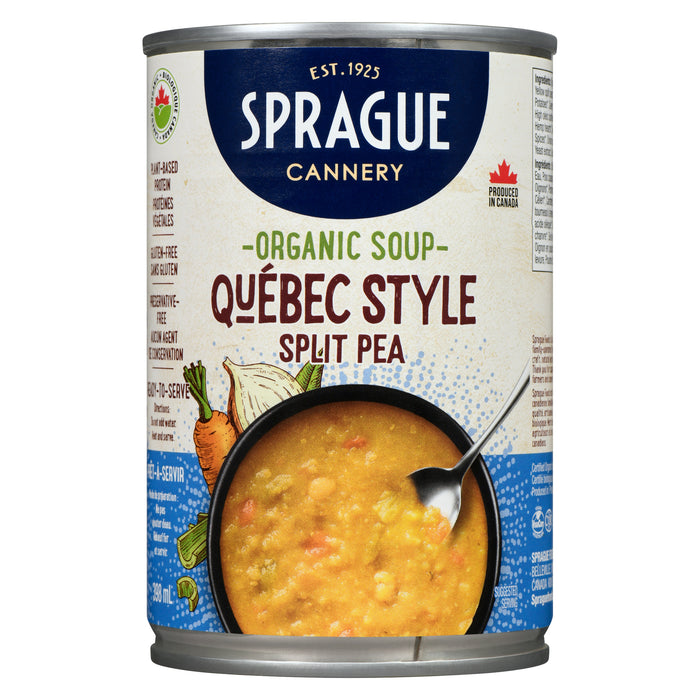 Sprague Québec-Style Split Pea Soup with Vegetables and Hemp Hearts, Organic, 398-ml