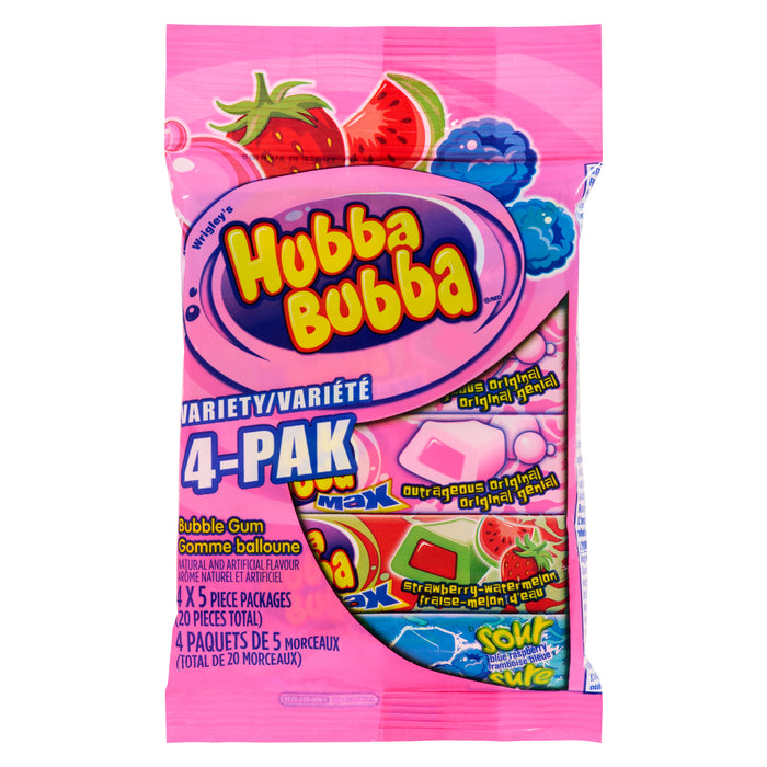 Hubba Bubba Bubble Gum Variety Pack, 4-Pack