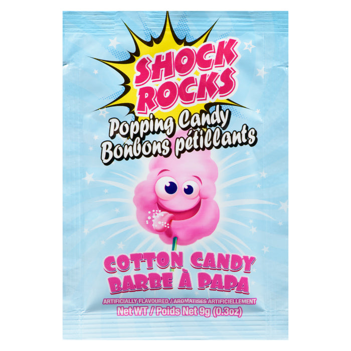 Shock Rocks Bonbon Pétillant Barbe à Papa, 9-g