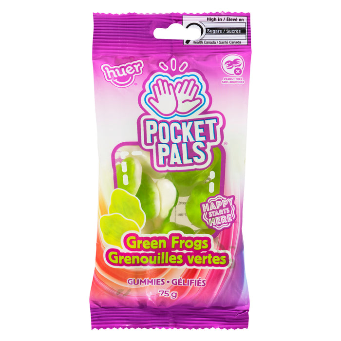 Huer Pocket Pals Gélifiés Grenouilles Vertes, 75 g