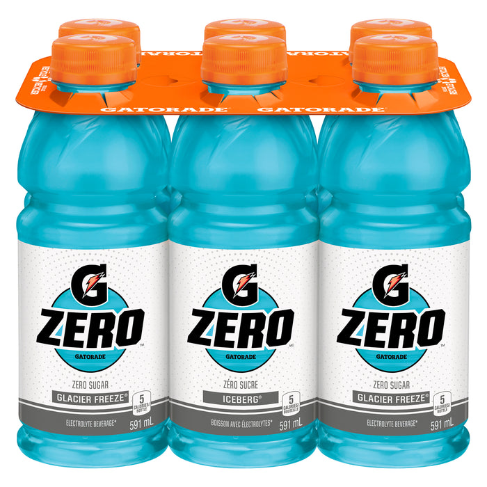 Gatorade Zero Glacier Freeze Sports Drink, 6-Pack, 591-ml
