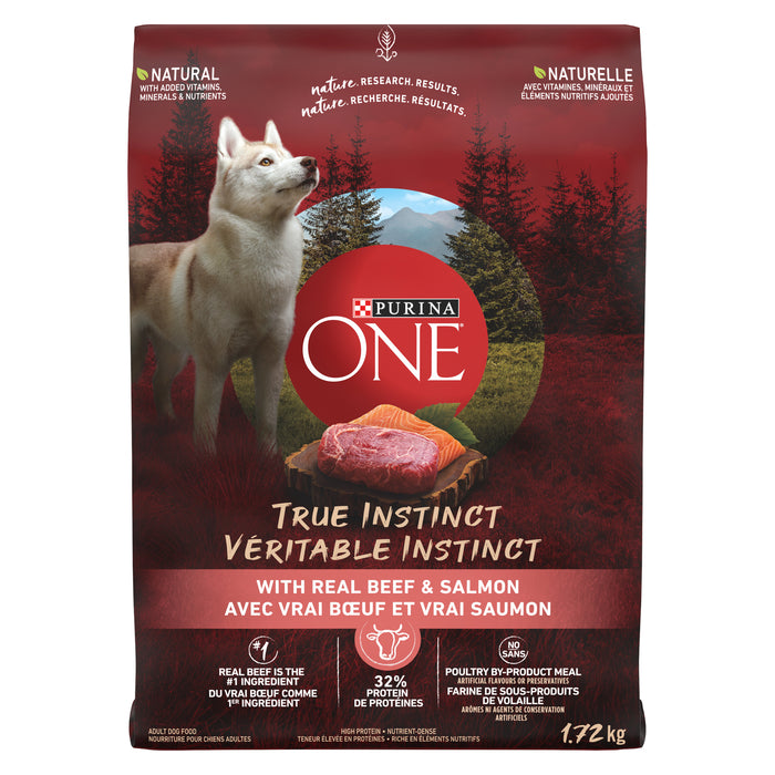 Purina ONE True Instinct Adult Dog Food with Real Beef & Salmon, 1.72-kg