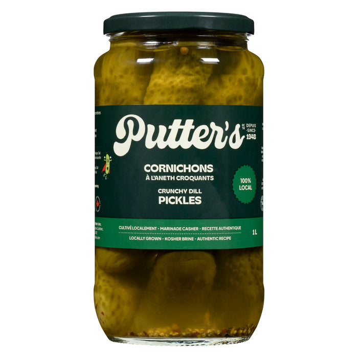 Cornichons à l'aneth marinés croquants Putter's, 1 L