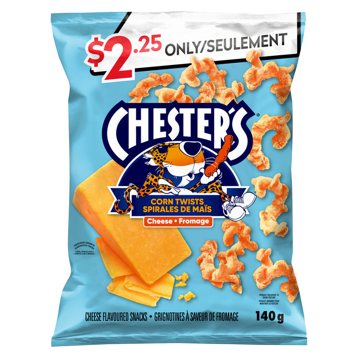 Chester's Cheese Flavoured Snacks Corn Twists, 140-g