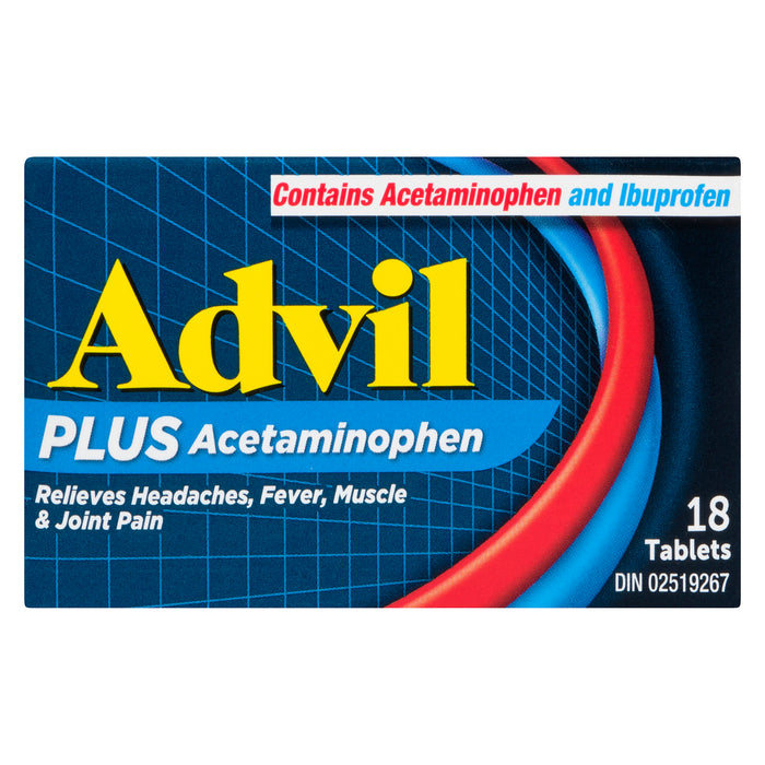 Advil Plus Acetaminophen Tablets, 18-Pack