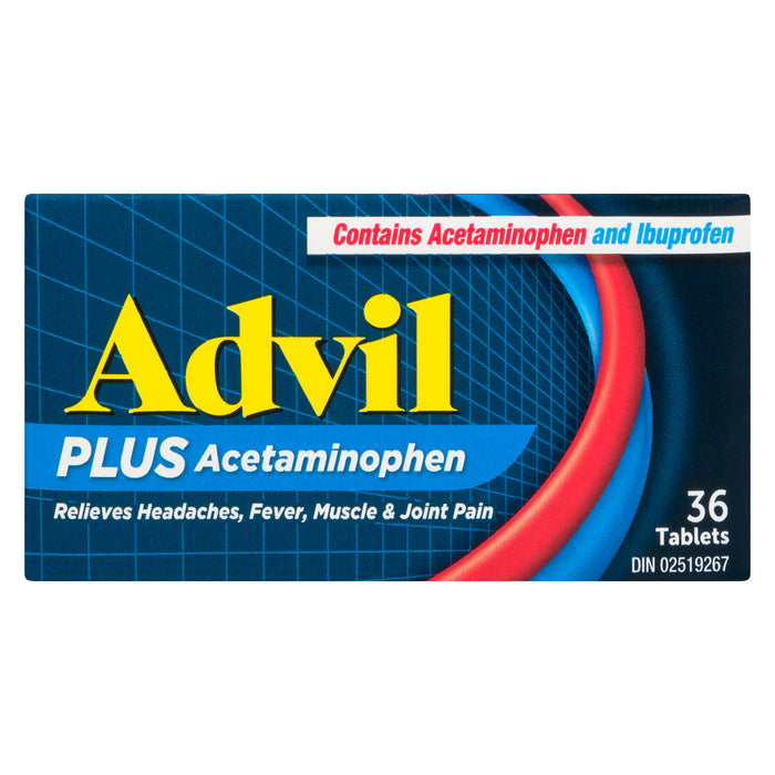 Advil Plus Acétaminophène Comprimés, emb. de 36