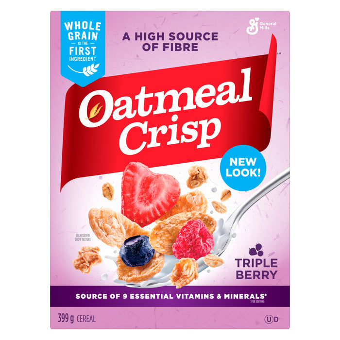 Oatmeal Crisp Triple Berry Cereal, 399 g