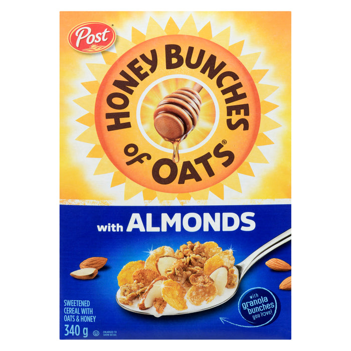 Post Bouchées d'Avoine au Miel Céréales Sucrées à l'Avoine et au Miel avec Amandes, 340 g
