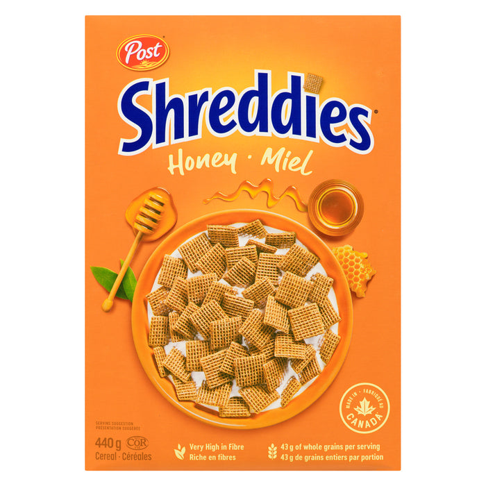Post Shreddies Cereal Honey, 440-g