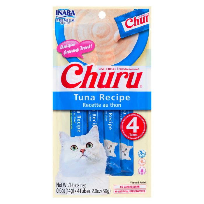 Inaba Churu Tuna Recipe Cat Treats, 4-Pack, 56-g