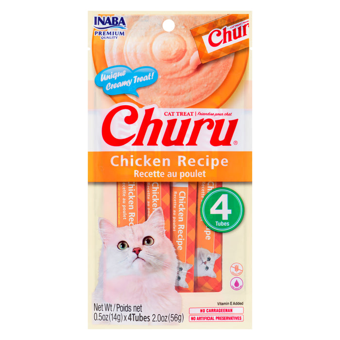 Inaba Churu Chicken Recipe Cat Treats, 4-Pack, 56-g