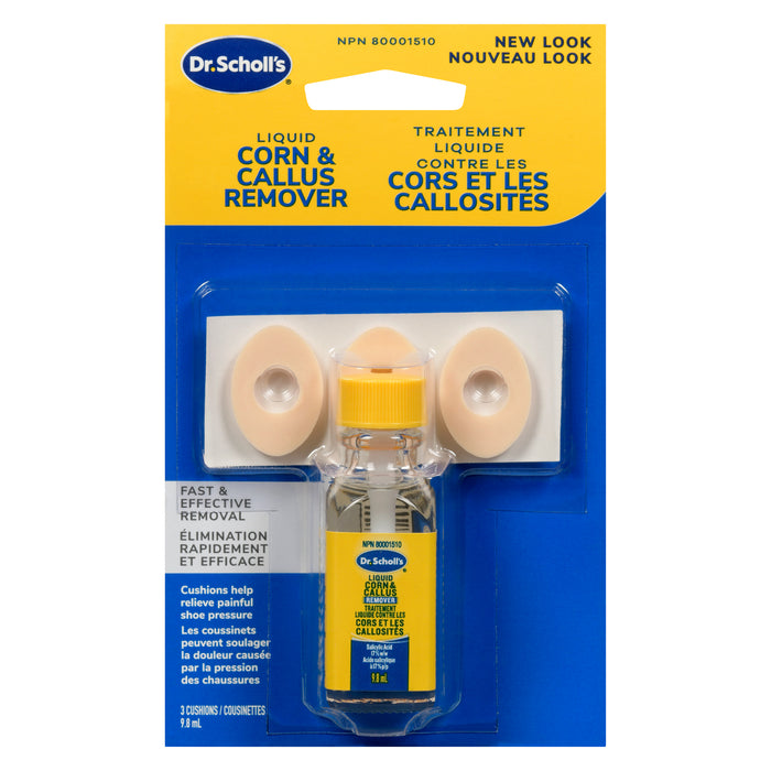 Dr. Scholl's Liquid Corn & Callus Remover, 3-Cushions, 9.8-ml