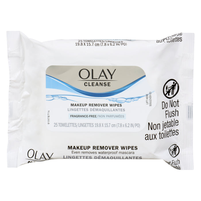 Olay Cleanse Makeup Remover Wipes, 25-Pack