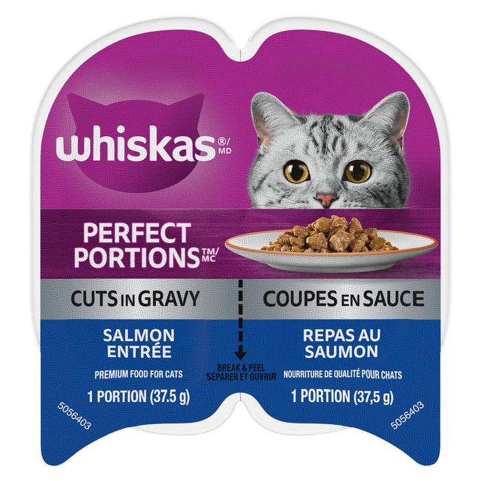 Whiskas Perfect Portions Repas au Saumon Coupes en Sauce emb. de 2 - 75 g