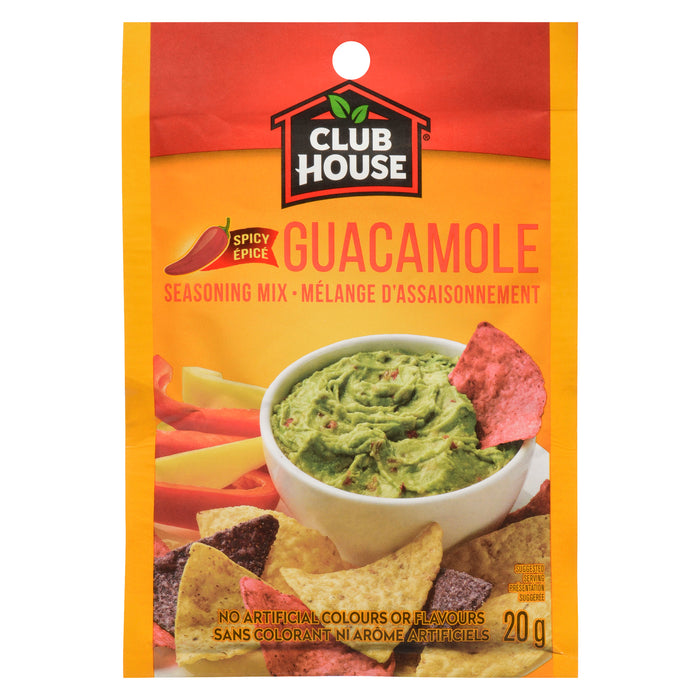 Club House Salades et Trempettes Mélange d'Assaisonnement Épicé Guacamole - 20 g