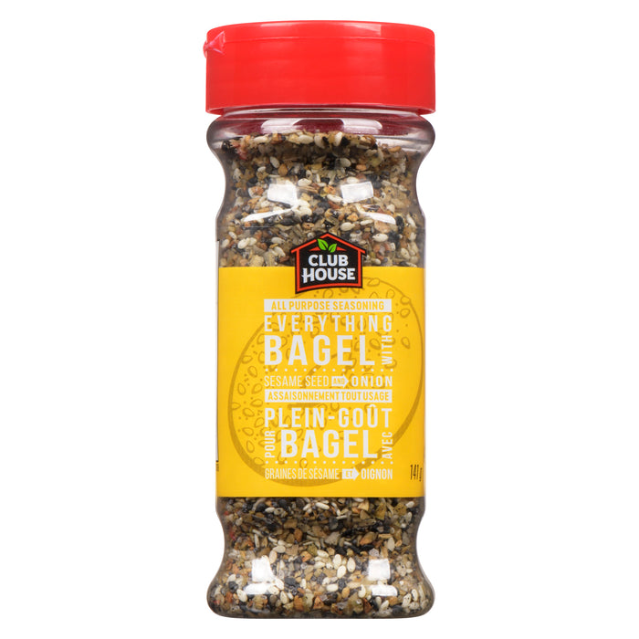 Club House Assaisonnement Tout Usage Plein-Goût pour Bagel avec Graines de Sésame et Oignon, 141 g