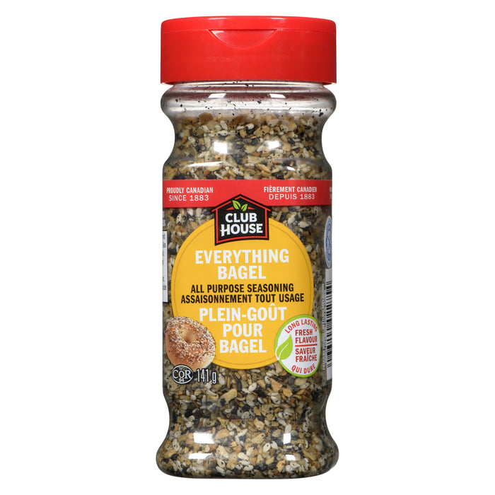 Club House Assaisonnement Tout Usage Plein-Goût pour Bagel avec Graines de Sésame et Oignon, 141 g