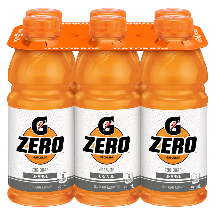Gatorade Zero Orange Sports Drink, 6-Pack, 591-ml
