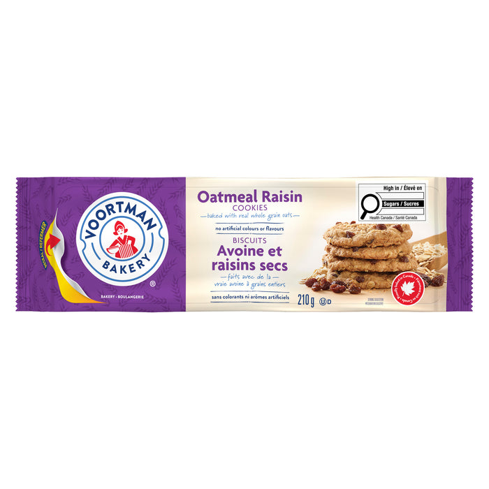 Voortman Bakery biscuits avoine et raisins secs, 210 g
