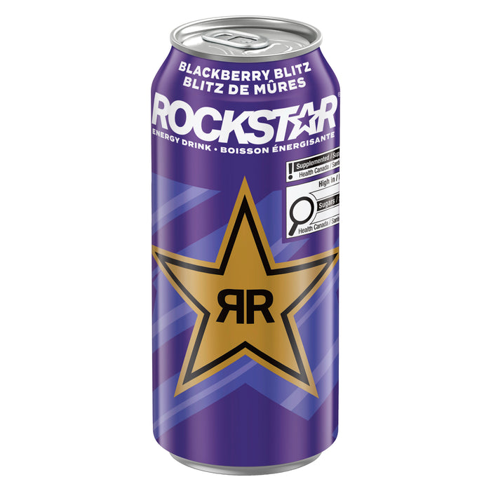 Rockstar Punched Blackberry Flavoured Energy Drink, 473-ml